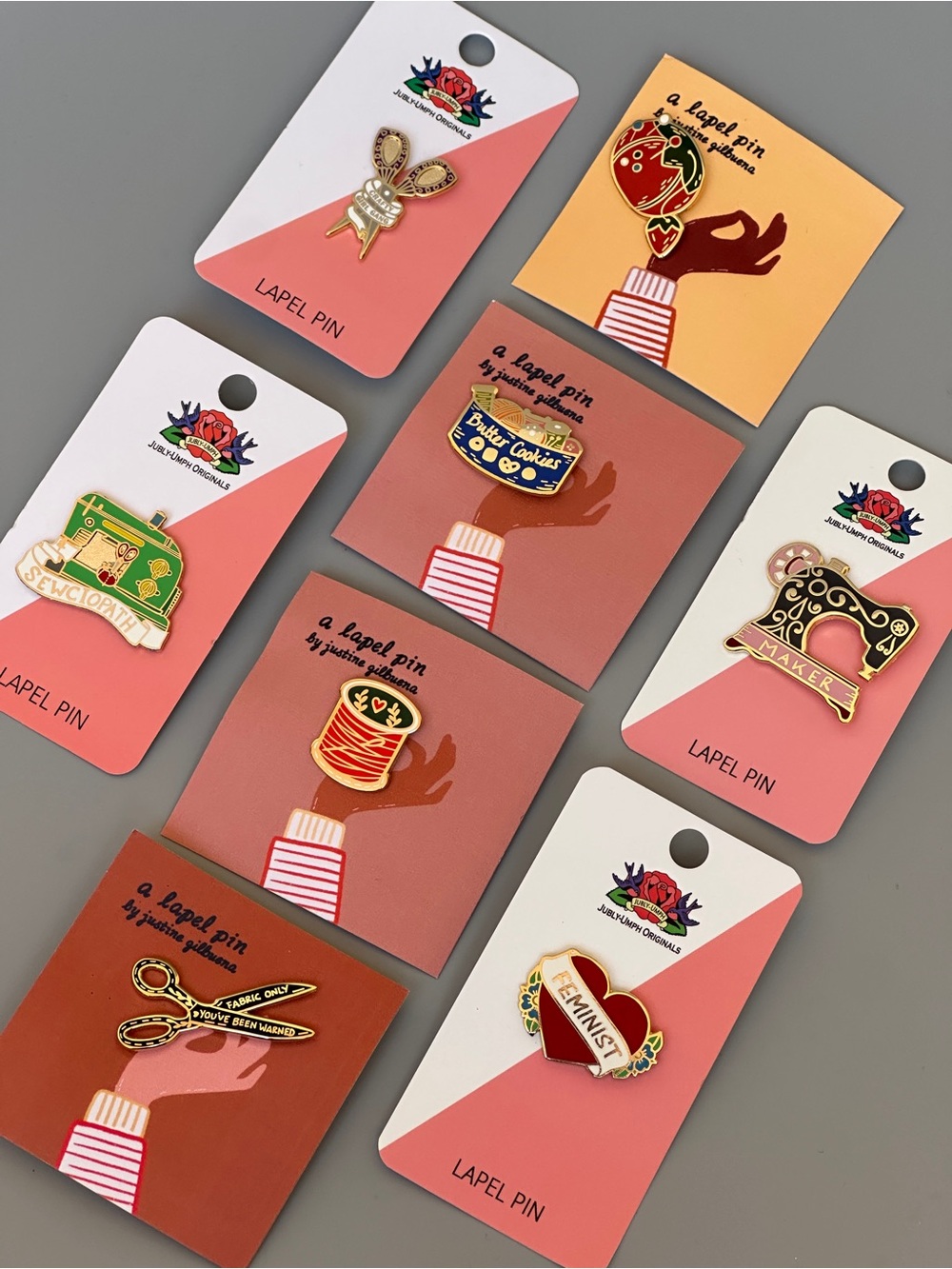 33 Pieces Sewing Enamel Pin Bundle Maker Sewciopath Feminist New